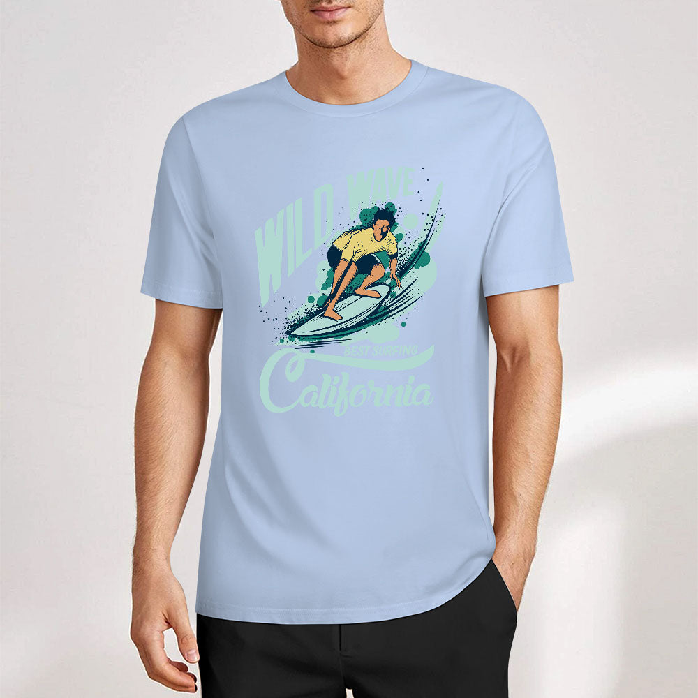 New 2025 Pure cotton short sleeved T-shirt two side print