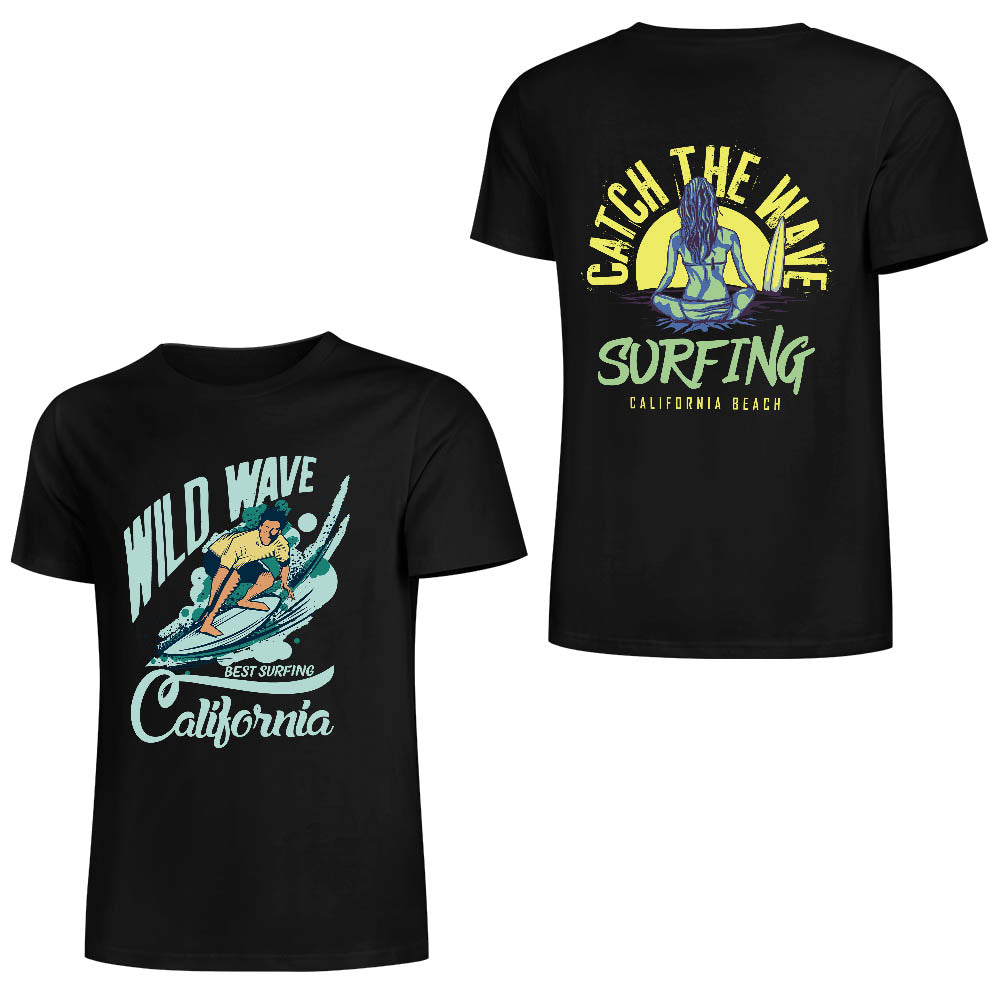New 2025 Pure cotton short sleeved T-shirt two side print