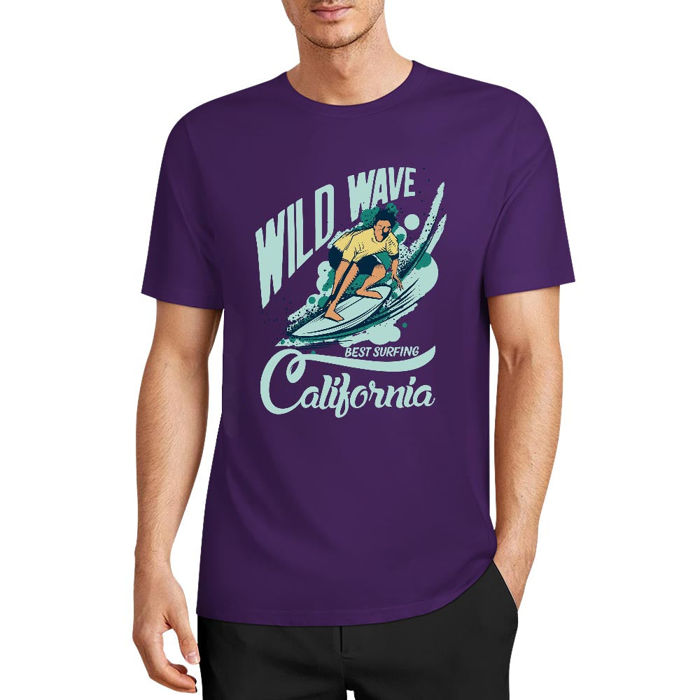 New 2025 Pure cotton short sleeved T-shirt two side print