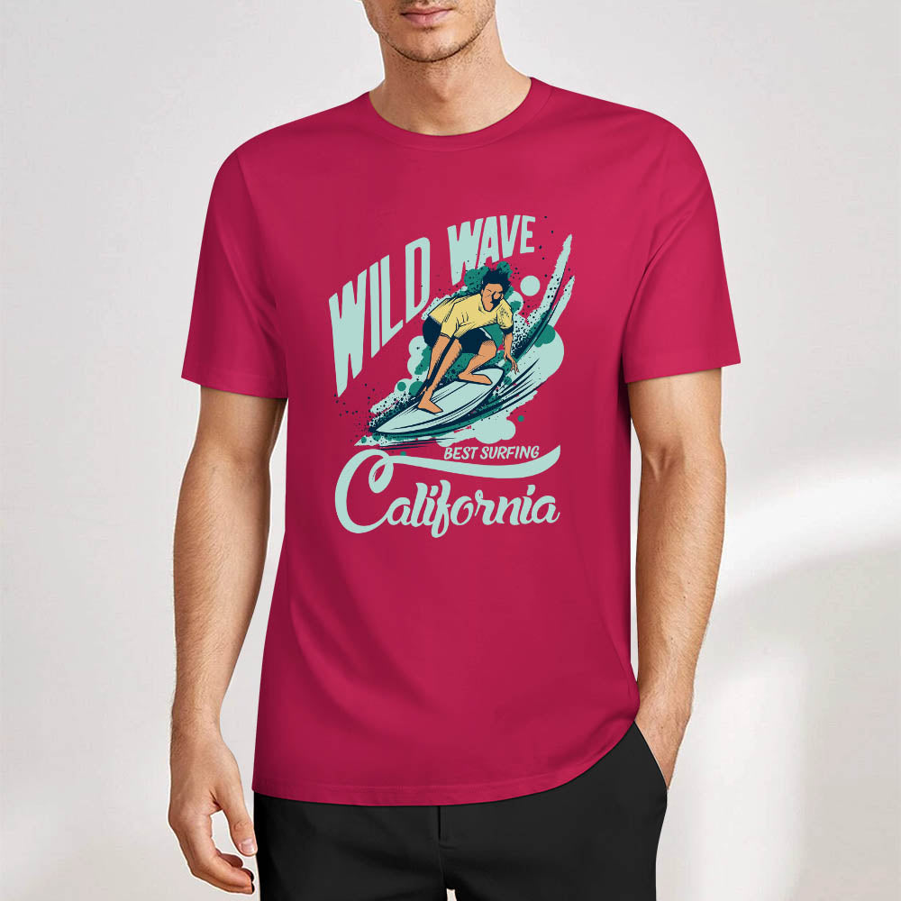 New 2025 Pure cotton short sleeved T-shirt two side print