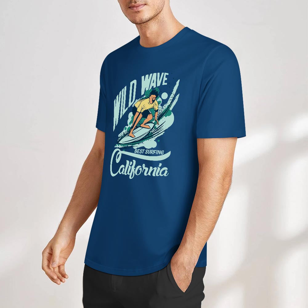 New 2025 Pure cotton short sleeved T-shirt two side print