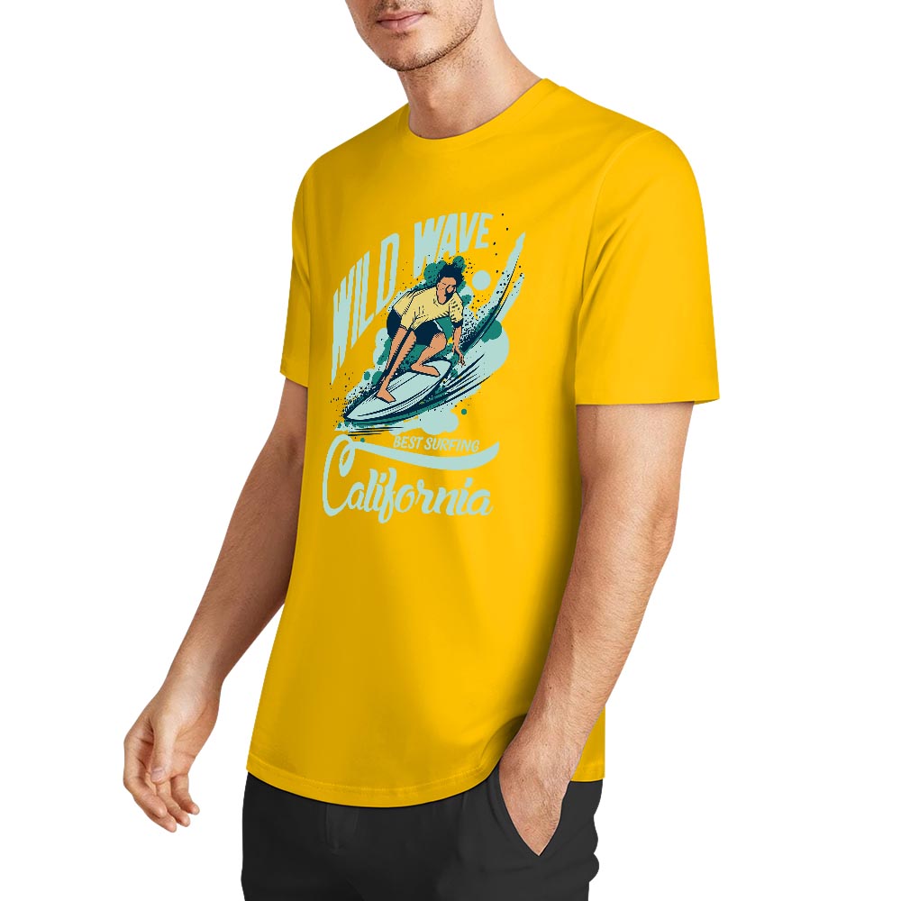 New 2025 Pure cotton short sleeved T-shirt two side print