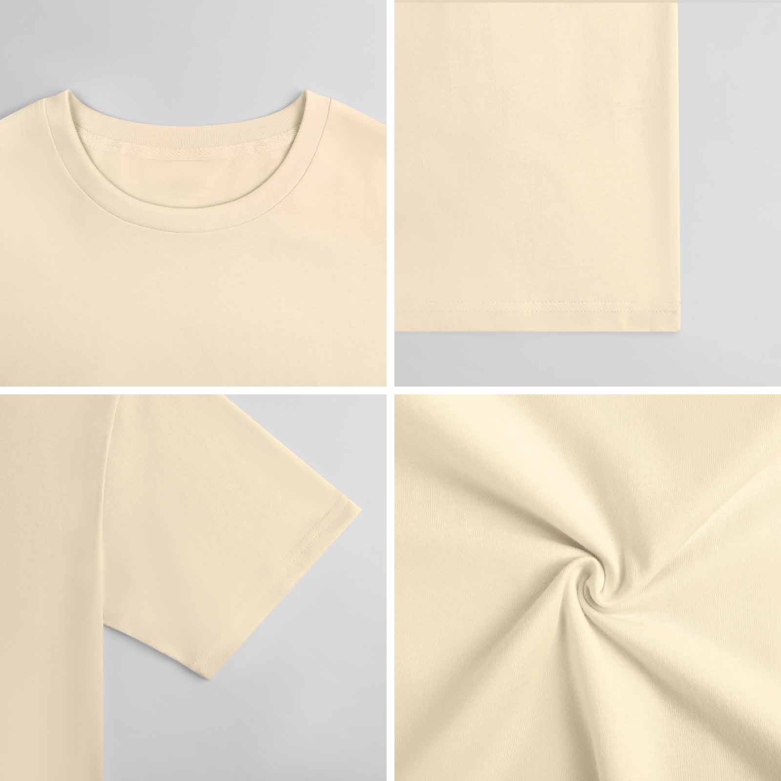 New 2025 Pure cotton short sleeved T-shirt two side print