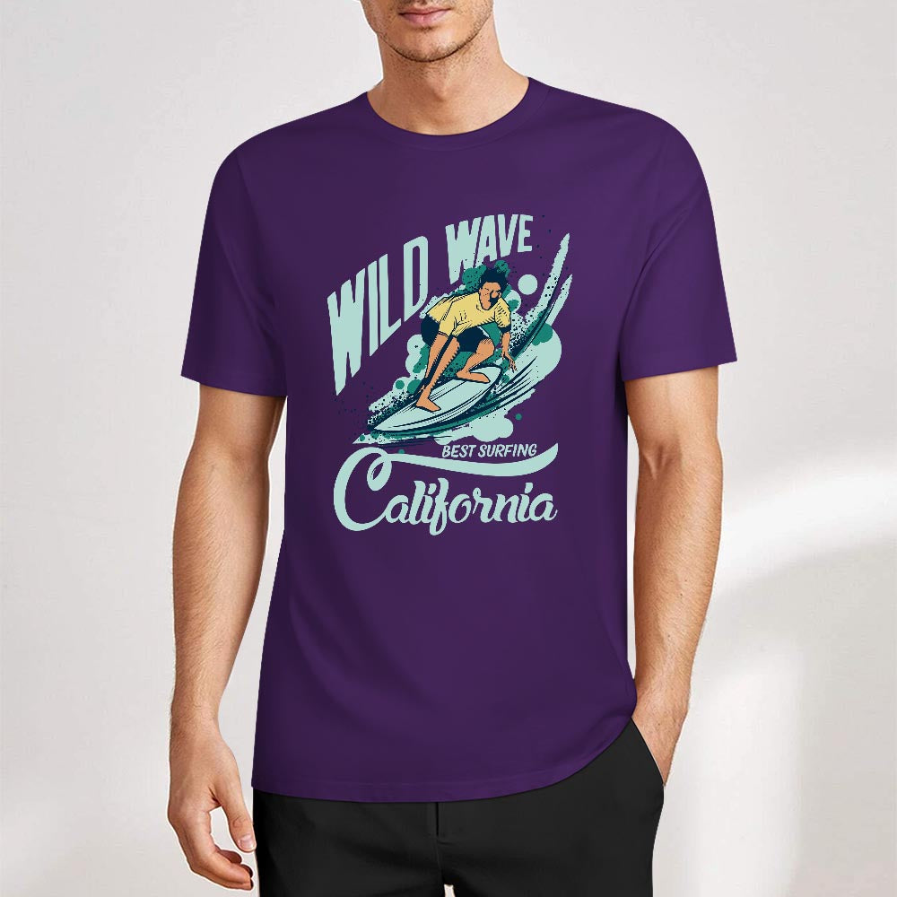 New 2025 Pure cotton short sleeved T-shirt two side print