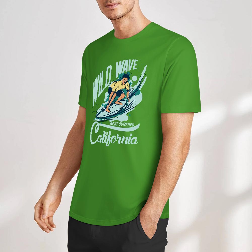 New 2025 Pure cotton short sleeved T-shirt two side print