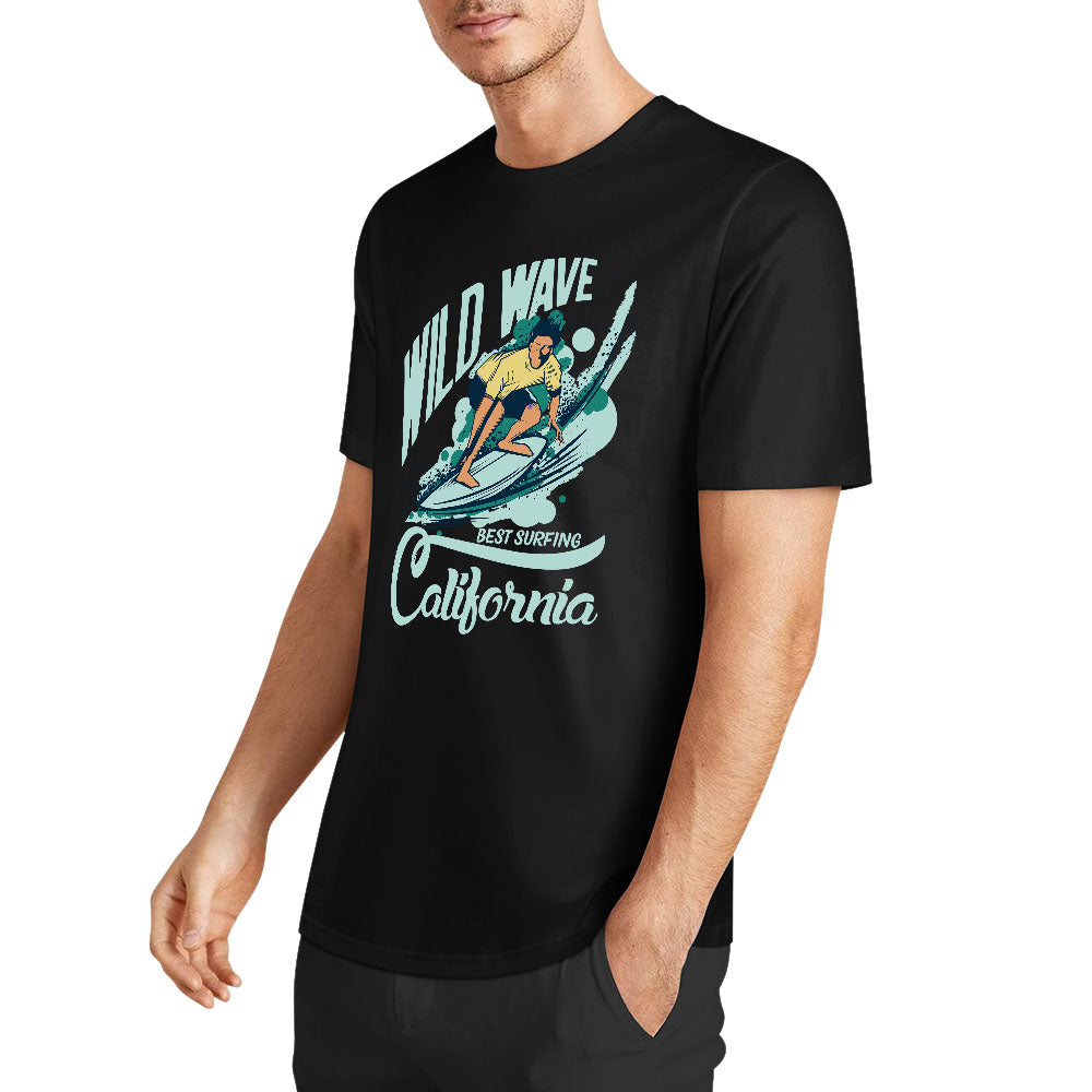 New 2025 Pure cotton short sleeved T-shirt two side print
