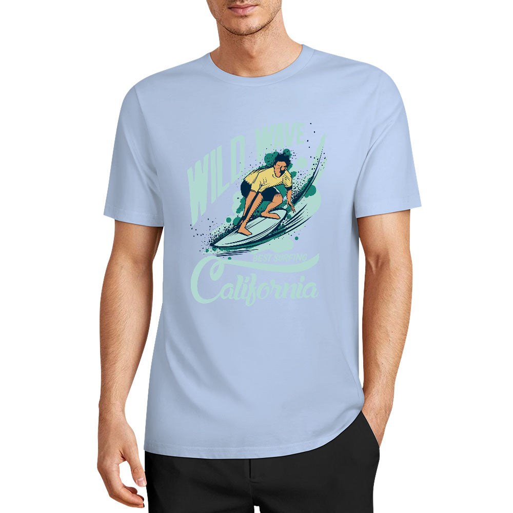 New 2025 Pure cotton short sleeved T-shirt two side print