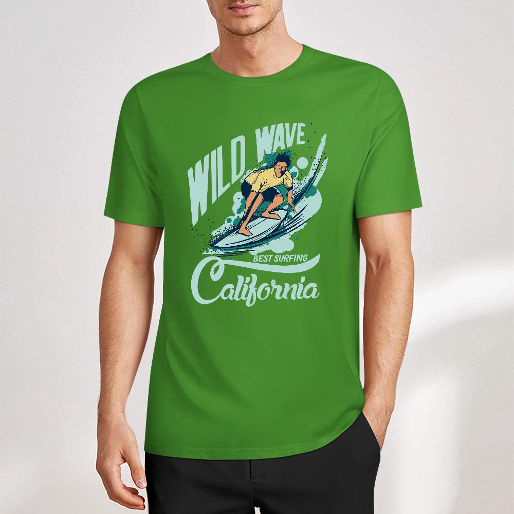 New 2025 Pure cotton short sleeved T-shirt two side print