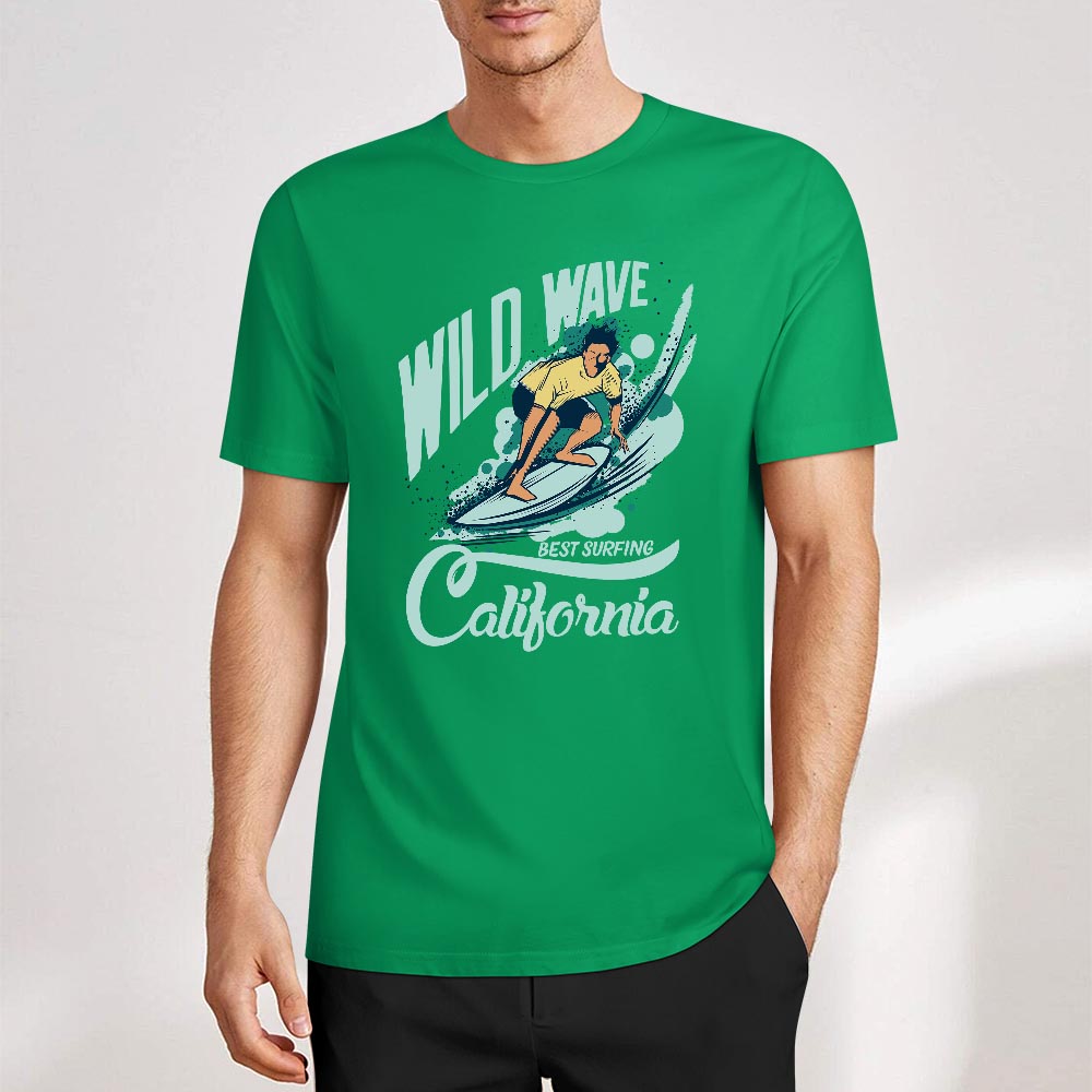 New 2025 Pure cotton short sleeved T-shirt two side print