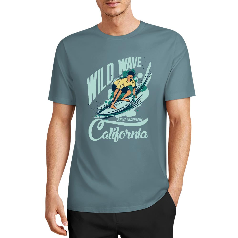 New 2025 Pure cotton short sleeved T-shirt two side print