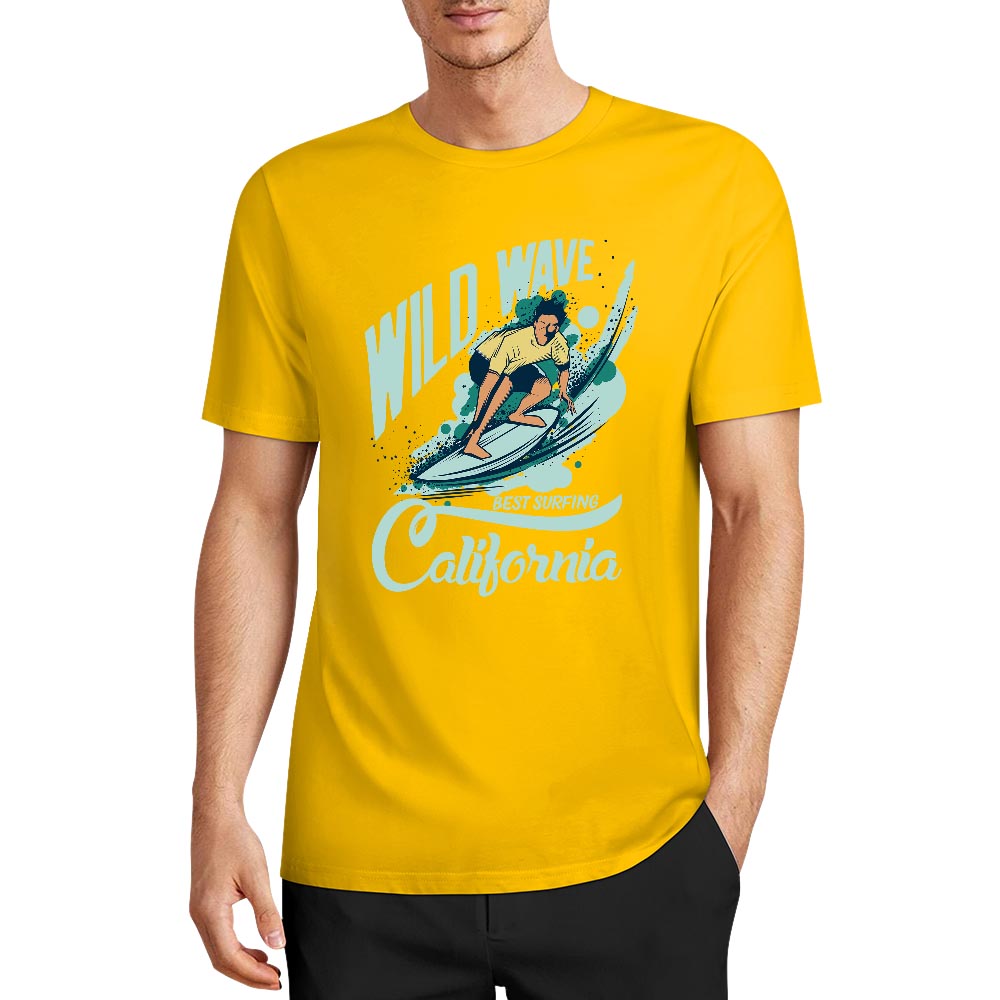 New 2025 Pure cotton short sleeved T-shirt two side print