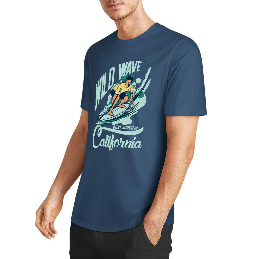 New 2025 Pure cotton short sleeved T-shirt two side print