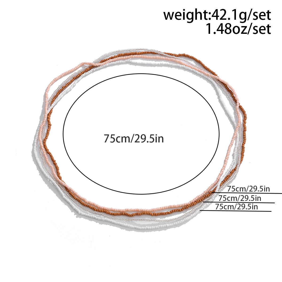 Summer beach rice bead navel waist chain waist chain sexy elastic bead waist accessory