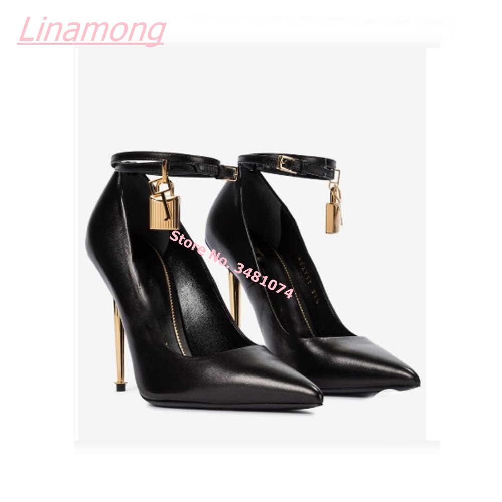 Summer New Women Pumps Metal Thin High Heel Luxury Shallow Pointed Toe Big Size Comfort Party Office Shoes