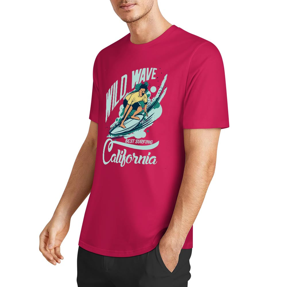 New 2025 Pure cotton short sleeved T-shirt two side print