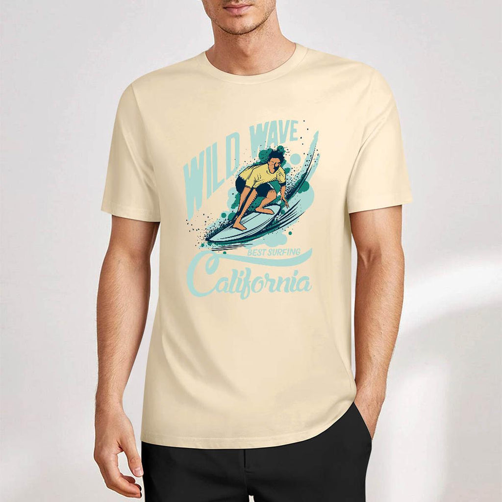 New 2025 Pure cotton short sleeved T-shirt two side print