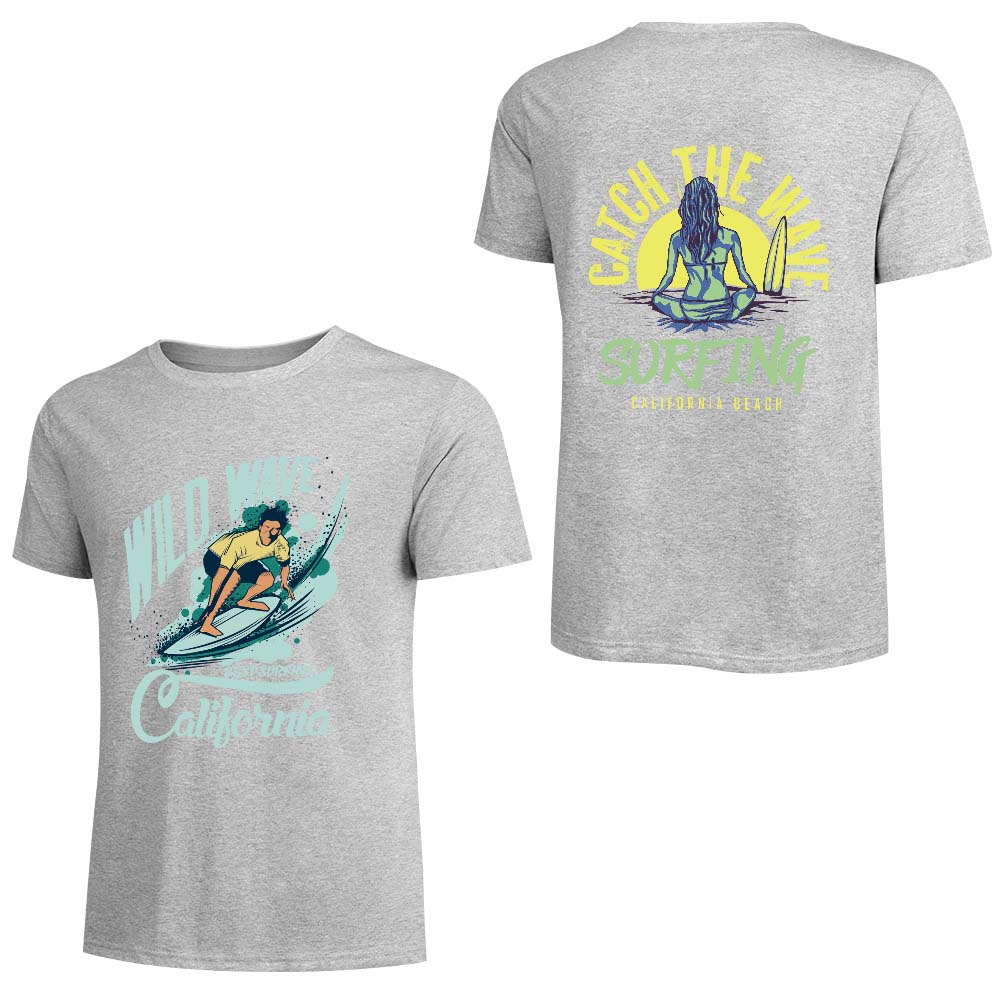 New 2025 Pure cotton short sleeved T-shirt two side print