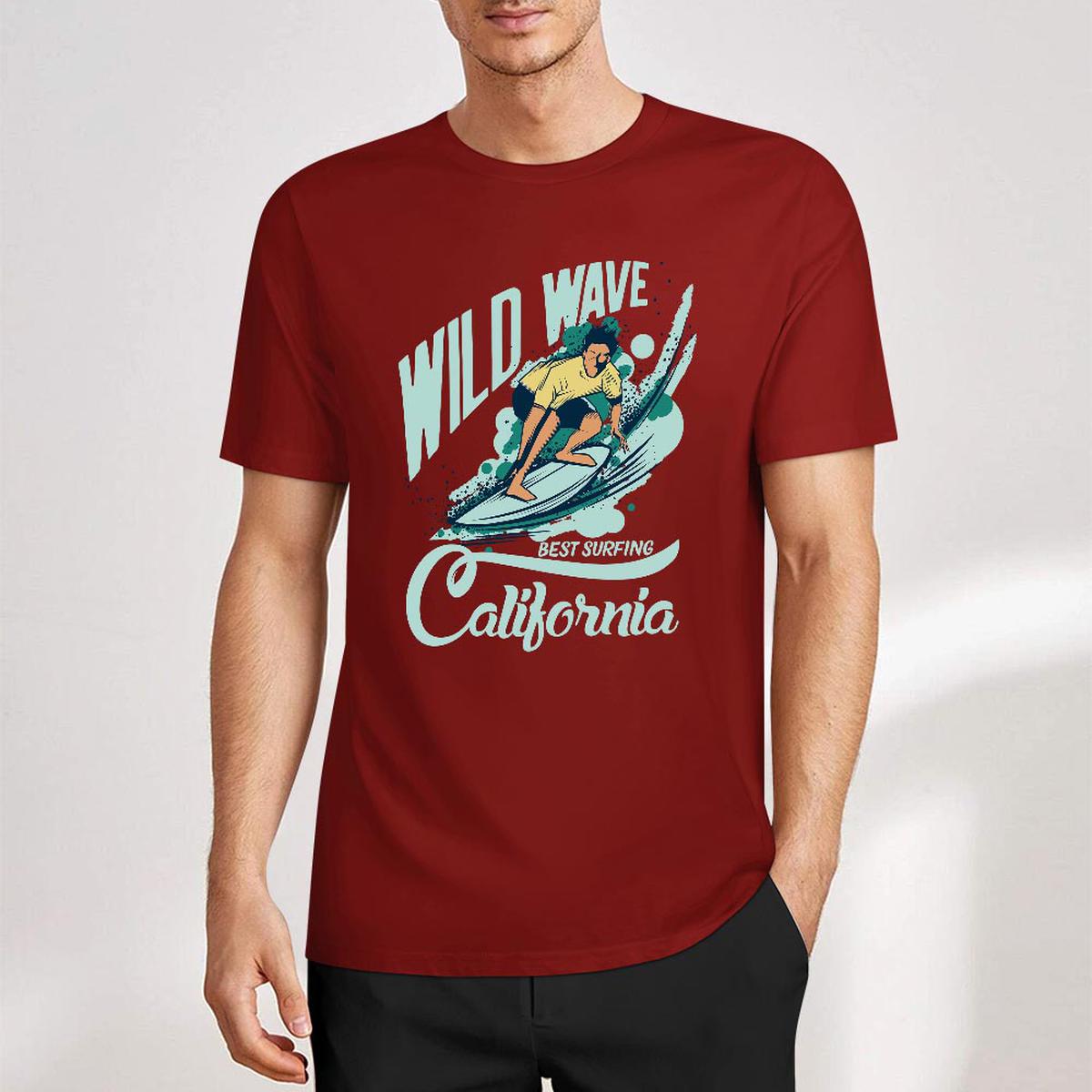 New 2025 Pure cotton short sleeved T-shirt two side print