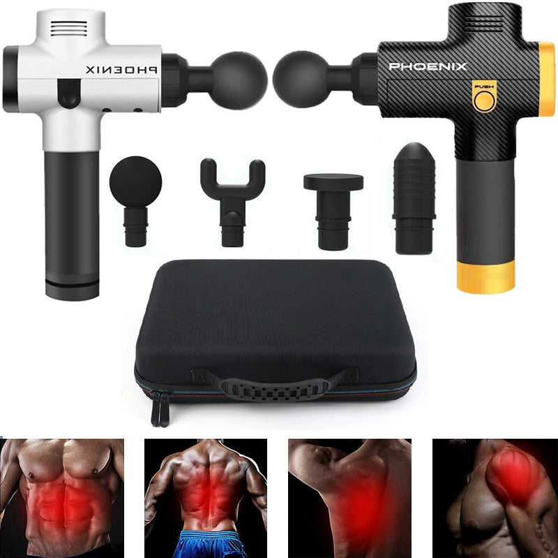 Phoenix Muscle Stimulator Massage Gun Vibrating Deep Therapy Relaxation Fascia Fitness Exercise Pain Relief Electric Massager