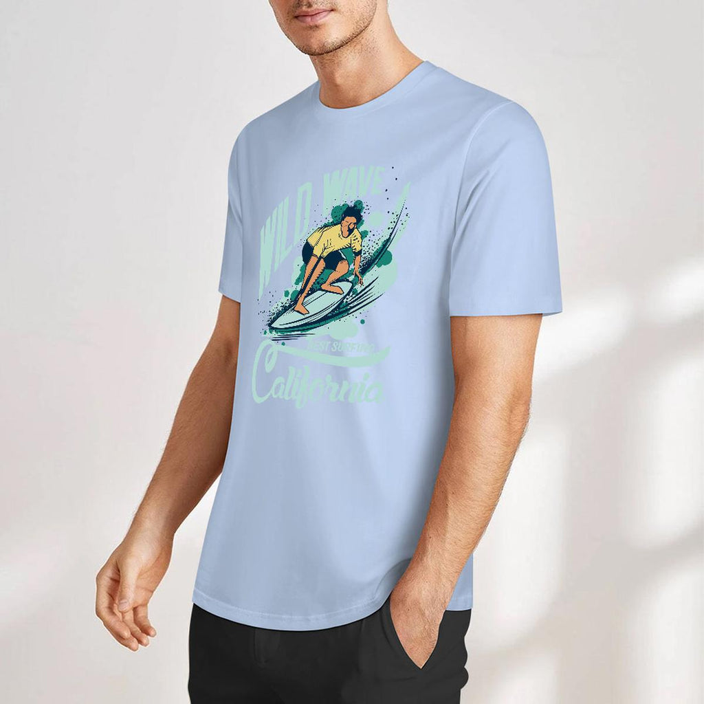 New 2025 Pure cotton short sleeved T-shirt two side print