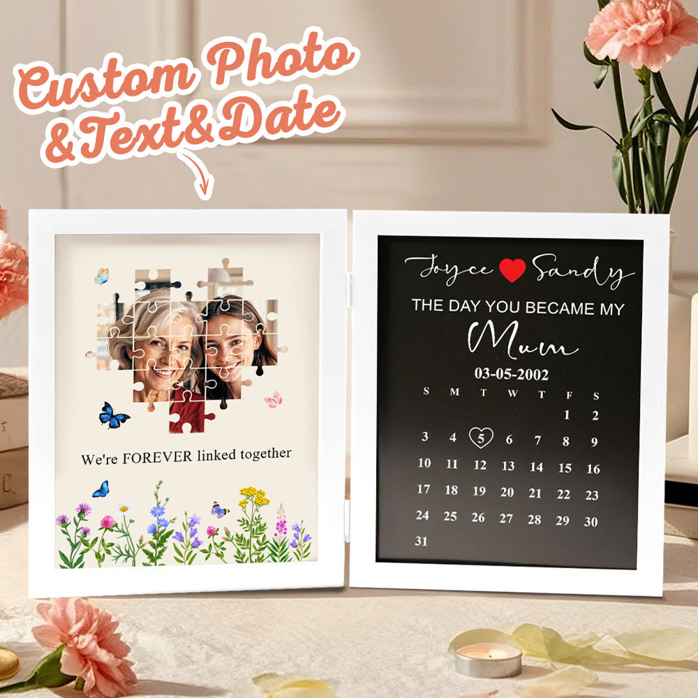 Personalized The Day You Became My Mother Puzzle Photo Frame Mother's Day Gift for Mom