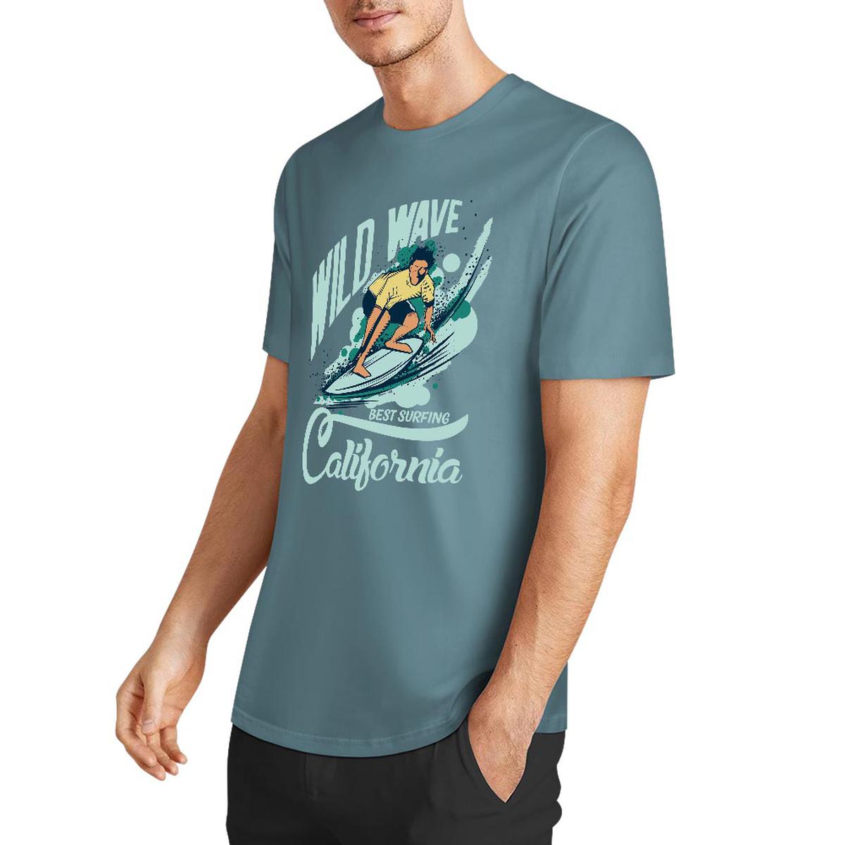 New 2025 Pure cotton short sleeved T-shirt two side print