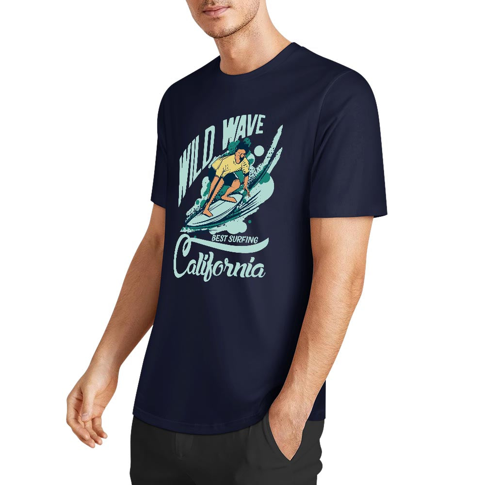 New 2025 Pure cotton short sleeved T-shirt two side print