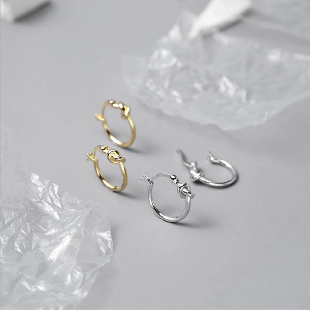 925 Sterling Silver Ear Buckle Plain Hoop Earrings Free Of Small Niche Earrings Women's Summer New Earrings