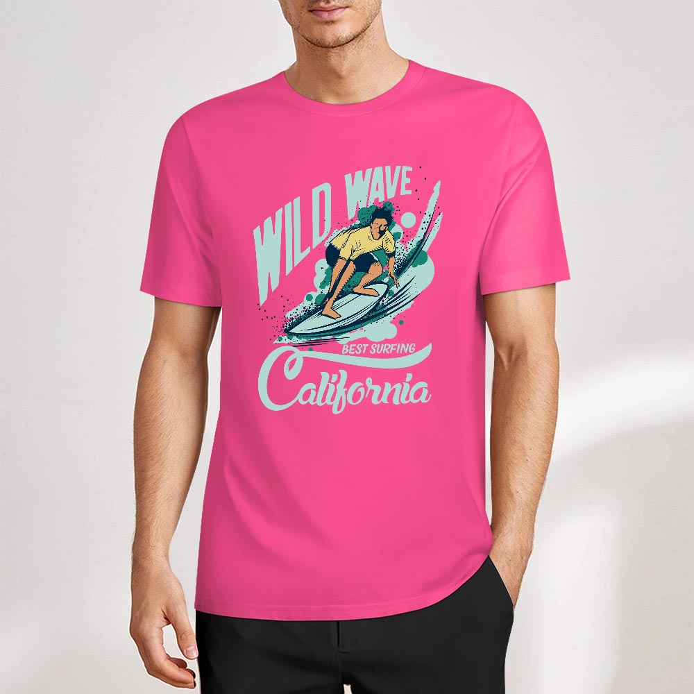 New 2025 Pure cotton short sleeved T-shirt two side print