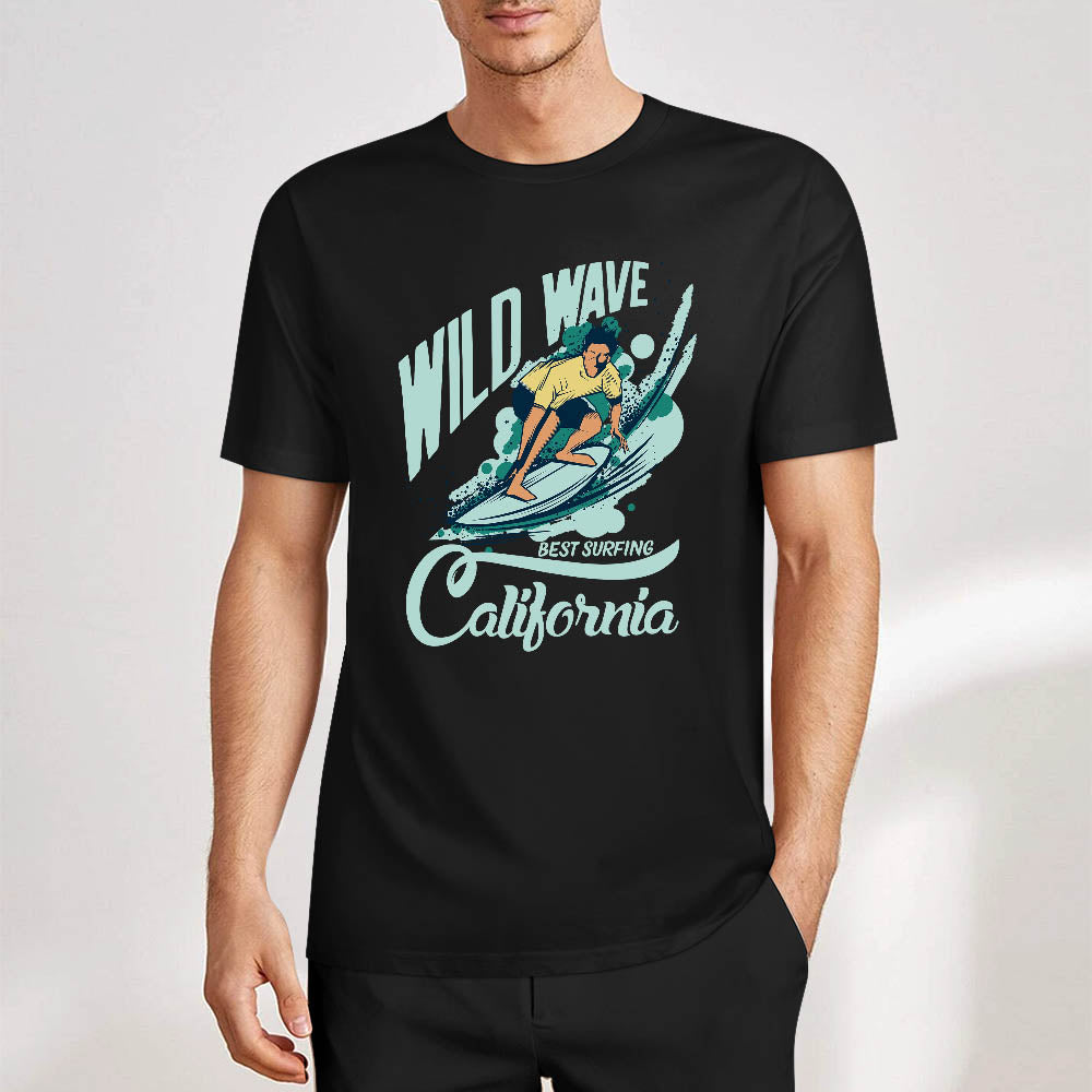 New 2025 Pure cotton short sleeved T-shirt two side print