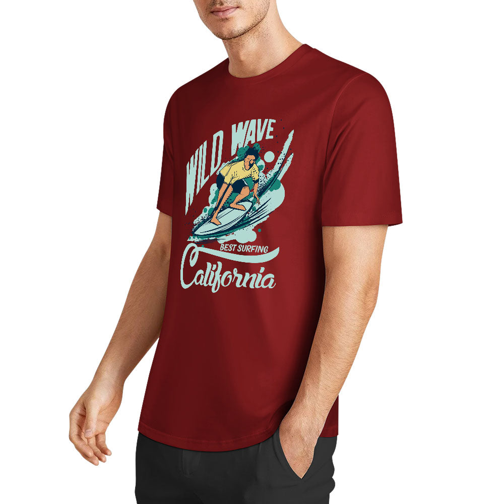 New 2025 Pure cotton short sleeved T-shirt two side print
