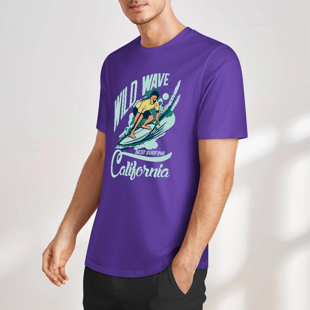 New 2025 Pure cotton short sleeved T-shirt two side print