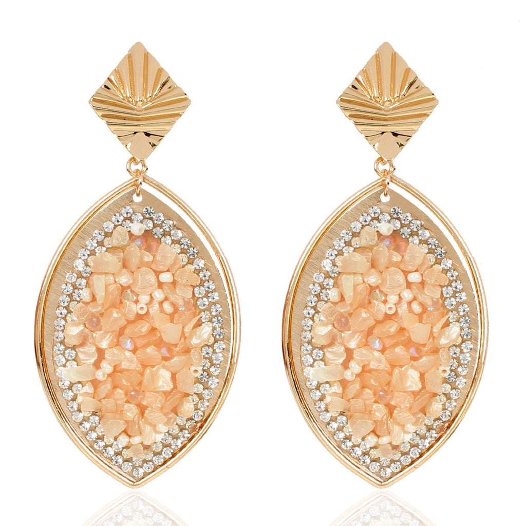 Color Macadam Earrings Contrast Color Fashion Style Summer Earrings Women