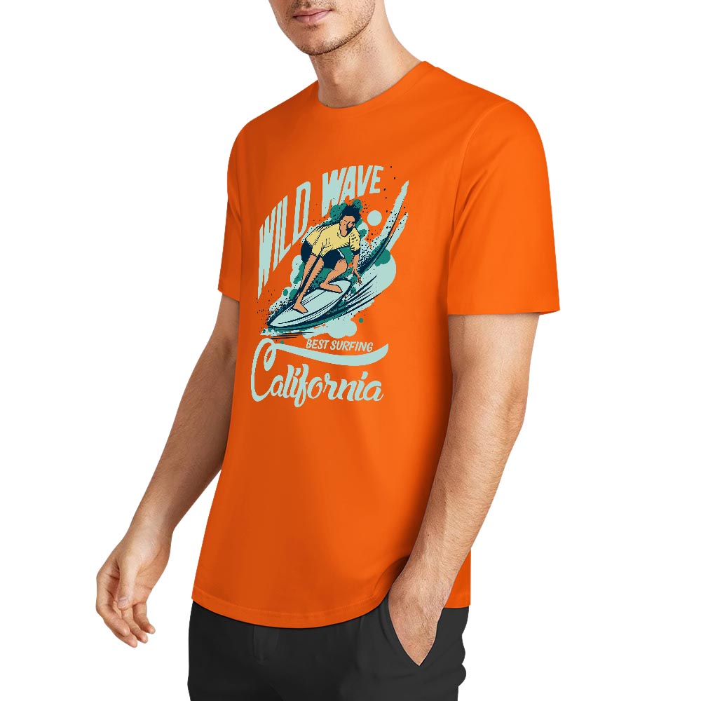 New 2025 Pure cotton short sleeved T-shirt two side print