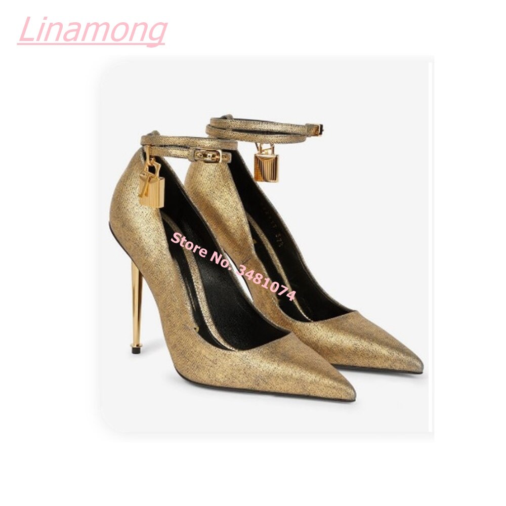 Summer New Women Pumps Metal Thin High Heel Luxury Shallow Pointed Toe Big Size Comfort Party Office Shoes
