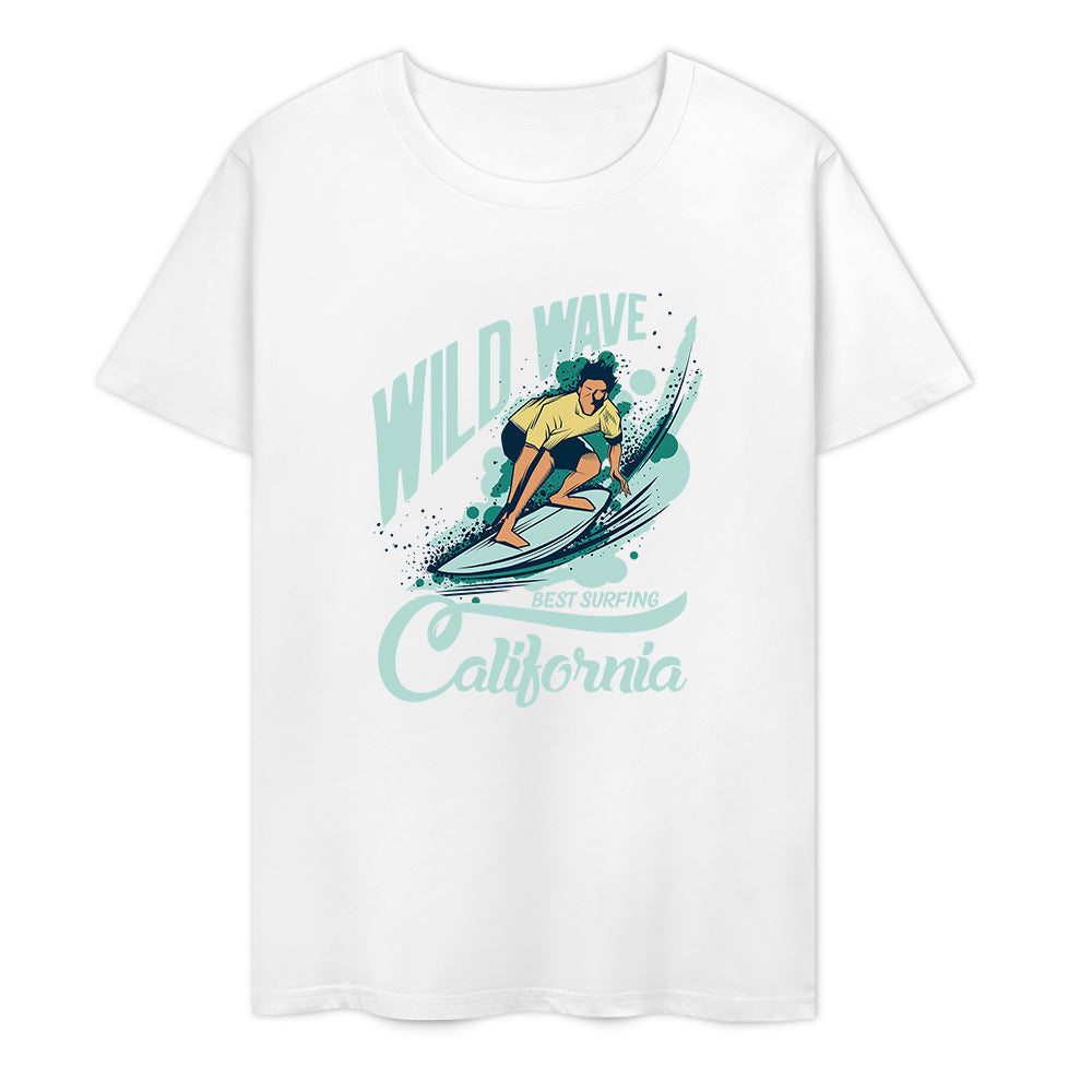 New 2025 Pure cotton short sleeved T-shirt two side print