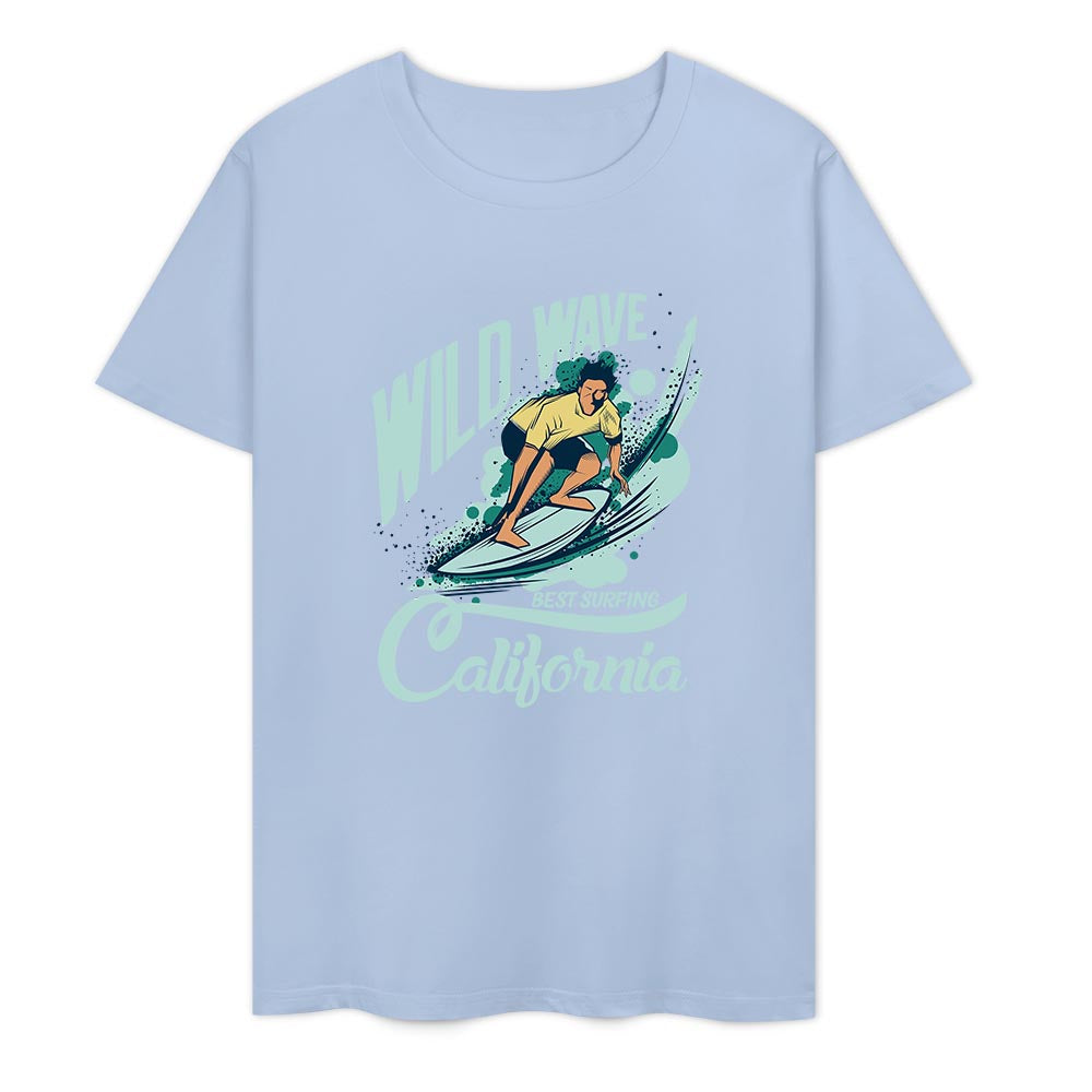 New 2025 Pure cotton short sleeved T-shirt two side print