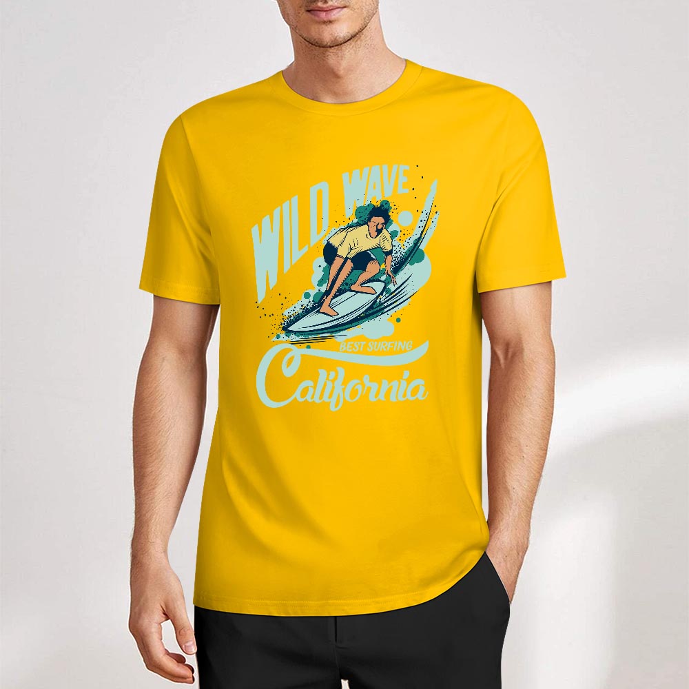 New 2025 Pure cotton short sleeved T-shirt two side print