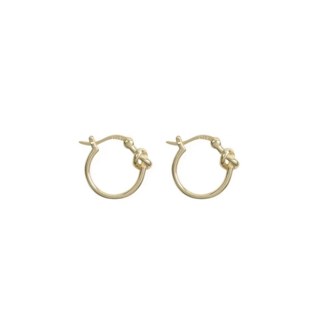 925 Sterling Silver Ear Buckle Plain Hoop Earrings Free Of Small Niche Earrings Women's Summer New Earrings