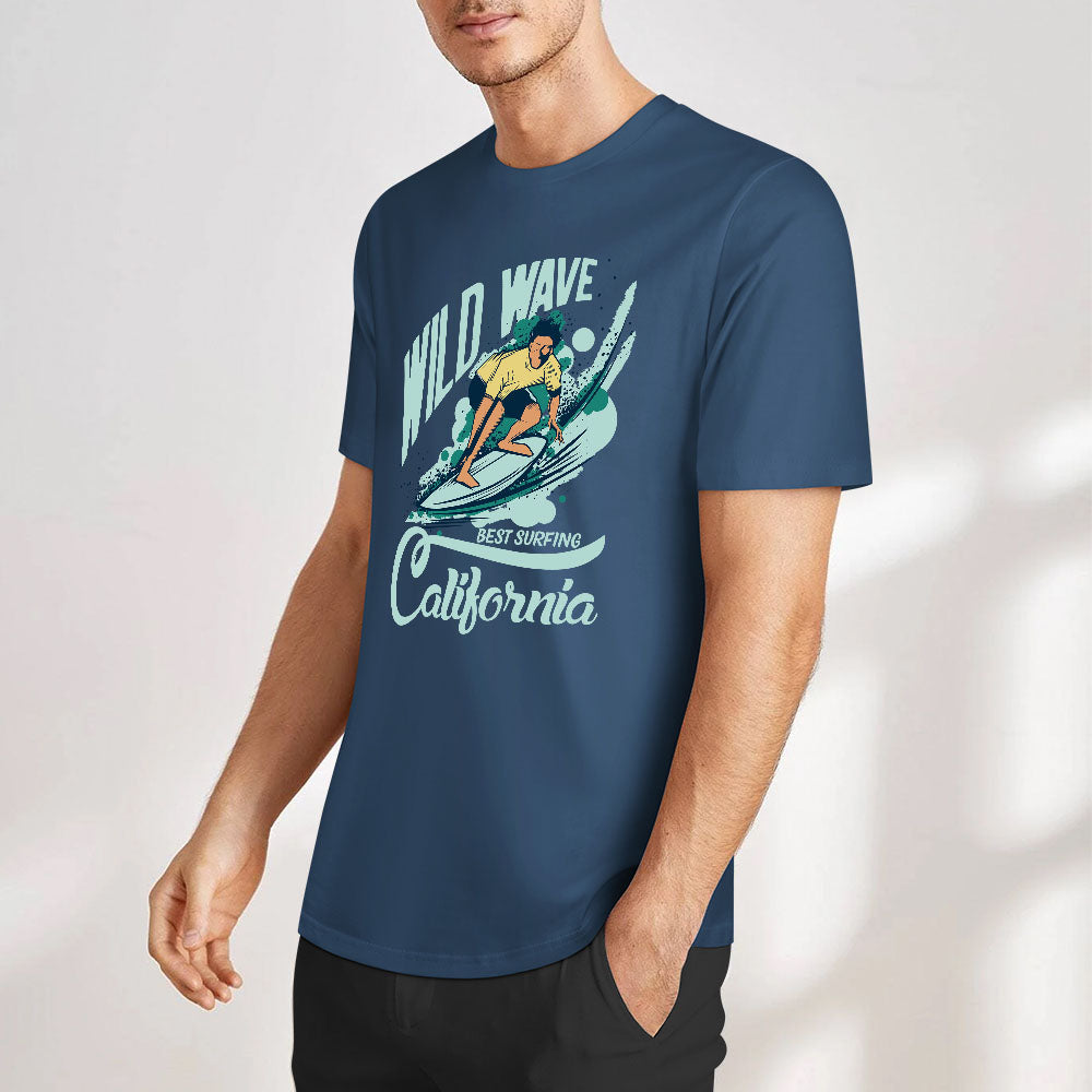 New 2025 Pure cotton short sleeved T-shirt two side print
