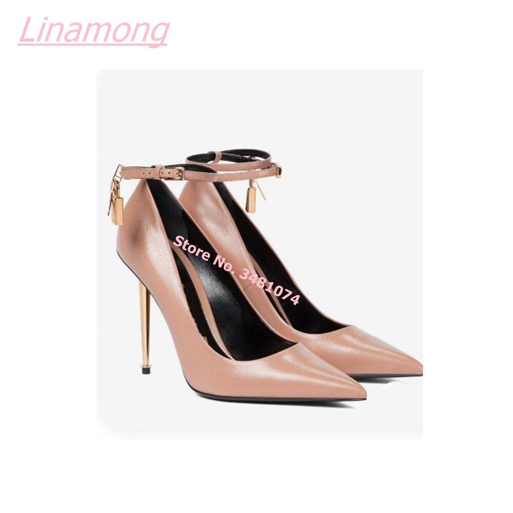 Summer New Women Pumps Metal Thin High Heel Luxury Shallow Pointed Toe Big Size Comfort Party Office Shoes