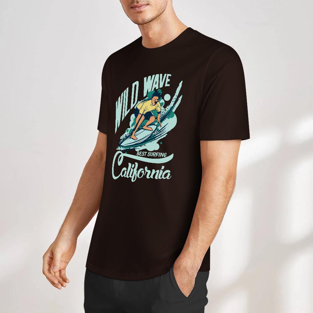 New 2025 Pure cotton short sleeved T-shirt two side print