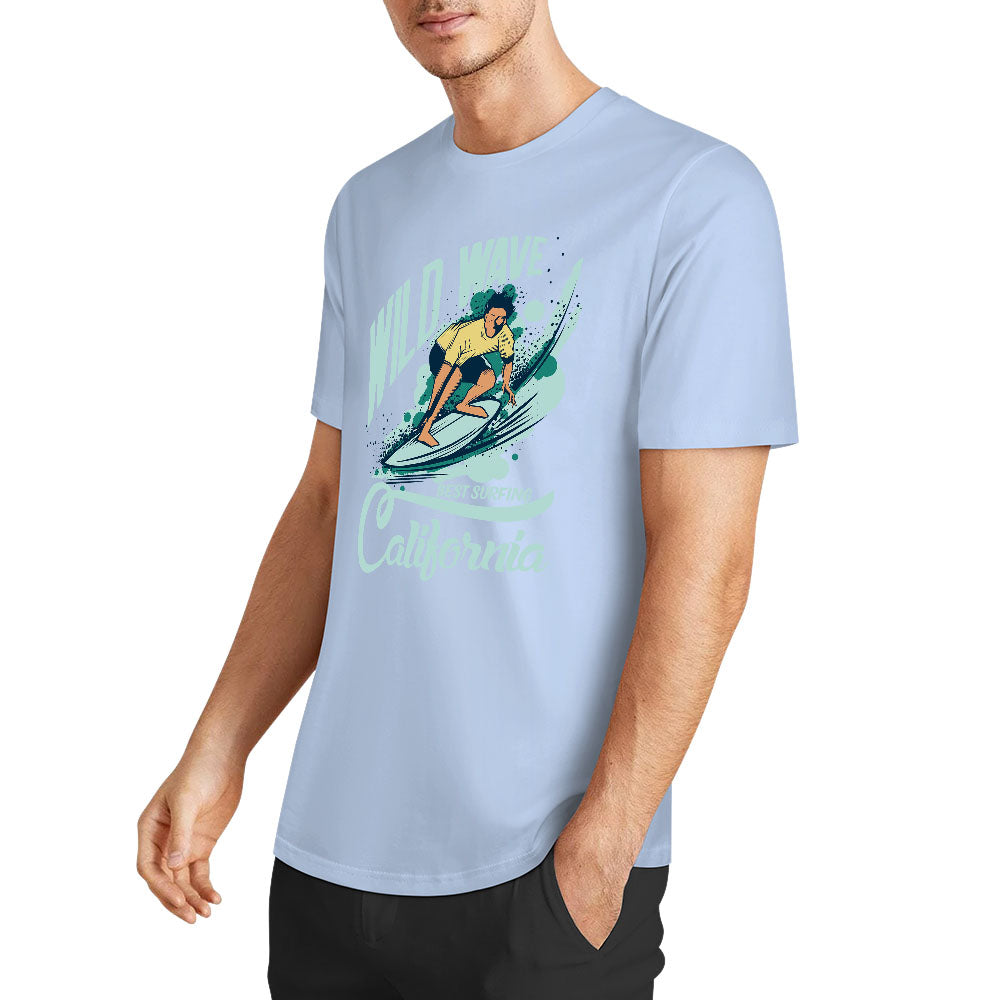 New 2025 Pure cotton short sleeved T-shirt two side print