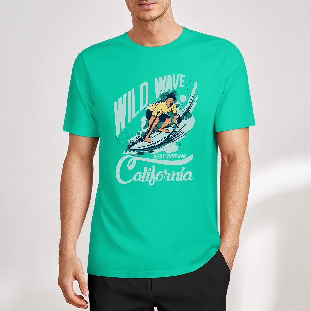 New 2025 Pure cotton short sleeved T-shirt two side print