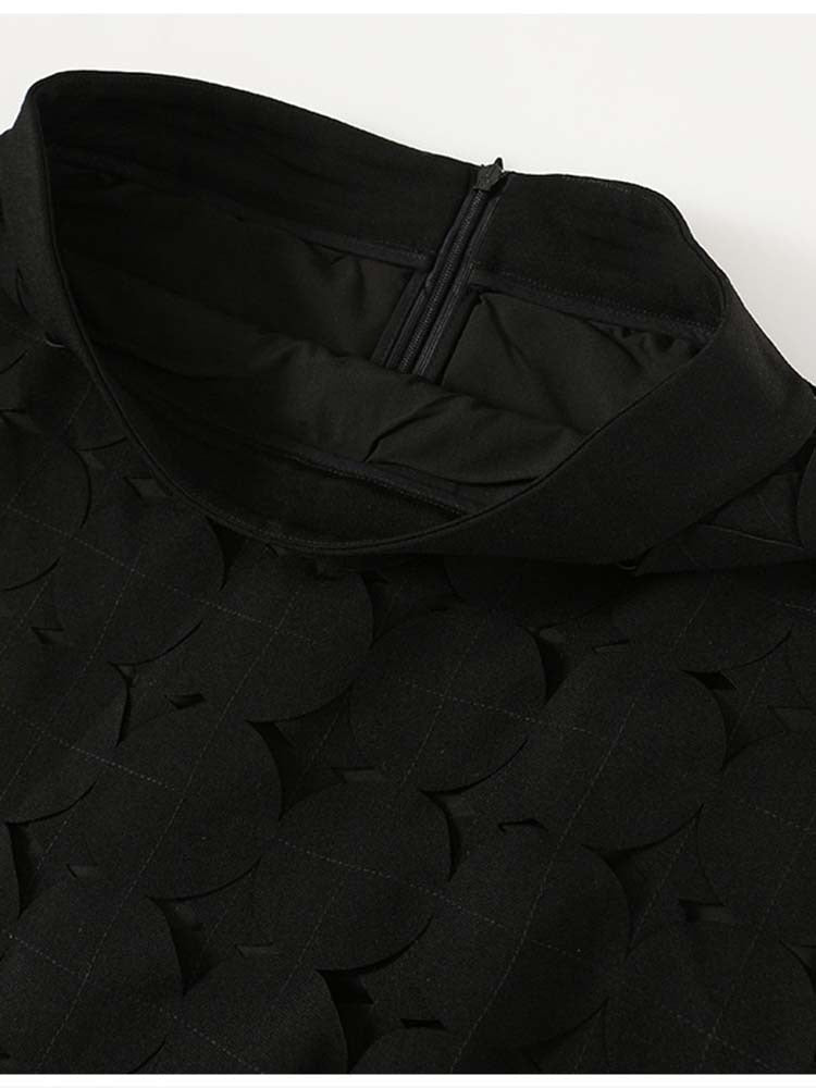 Summer New Three-Dimensional Dot Design Sense Cut Hollow Long Skirt Tassel Drape Slim Fashion High Waist Skirt