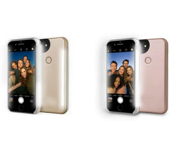 Light Up Duo Case for iPhone X SE 6 7 8 Plus Selfie Luminous Cover with Retail Package