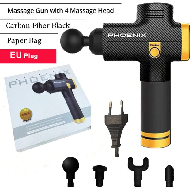 Phoenix Muscle Stimulator Massage Gun Vibrating Deep Therapy Relaxation Fascia Fitness Exercise Pain Relief Electric Massager