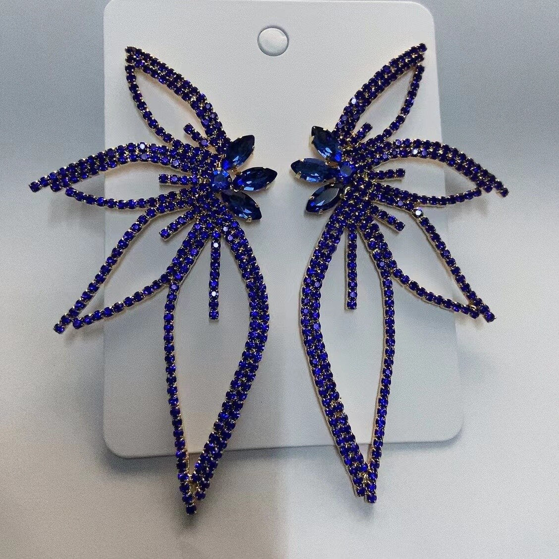 New Summer Trendy Rhinestone Butterfly Dangle Earrings for Women Dinner Party Wedding Accessories Charm Luxury Jewelry