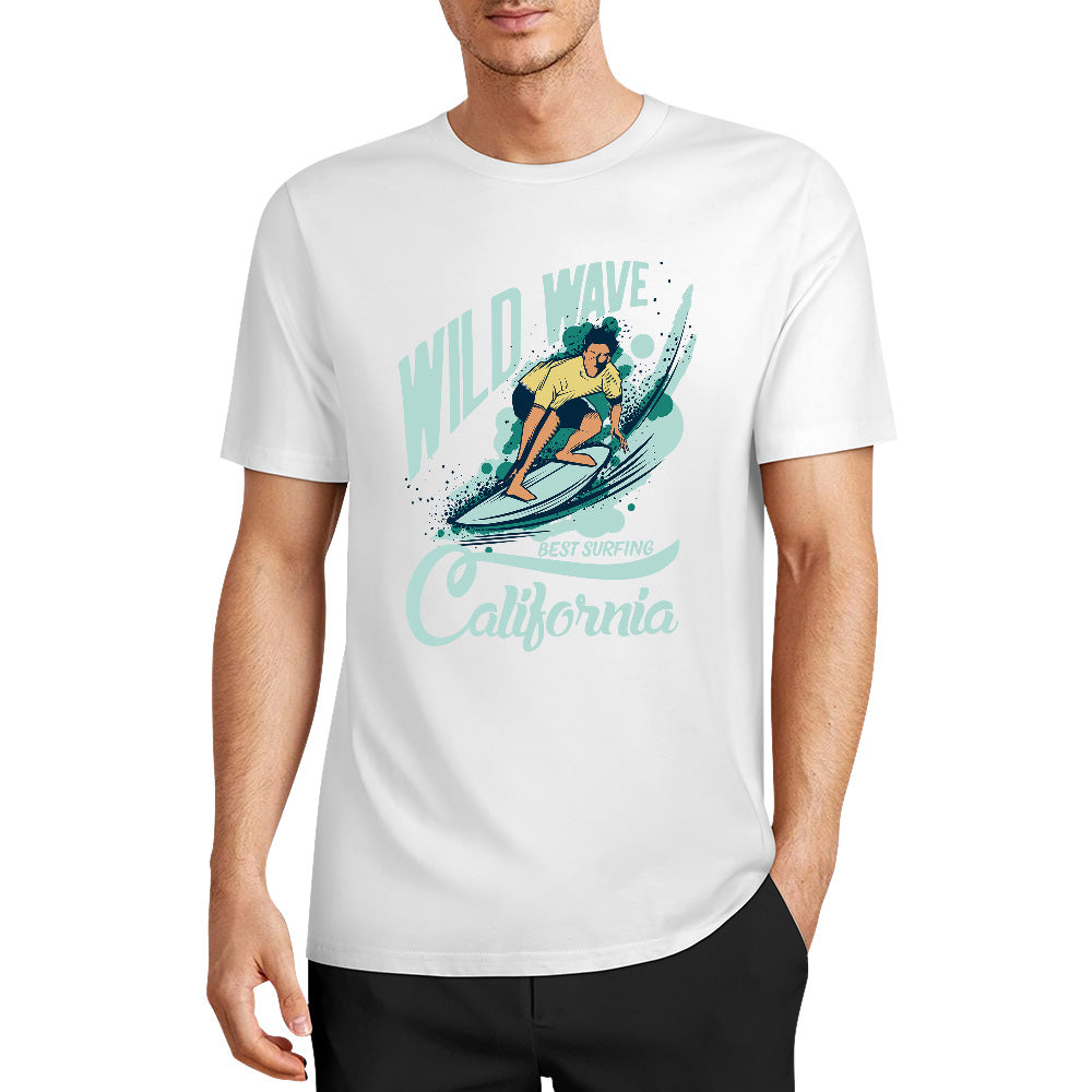 New 2025 Pure cotton short sleeved T-shirt two side print
