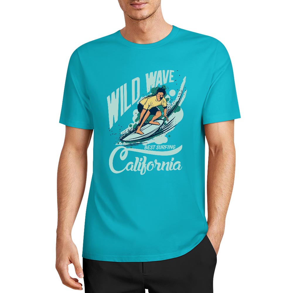 New 2025 Pure cotton short sleeved T-shirt two side print